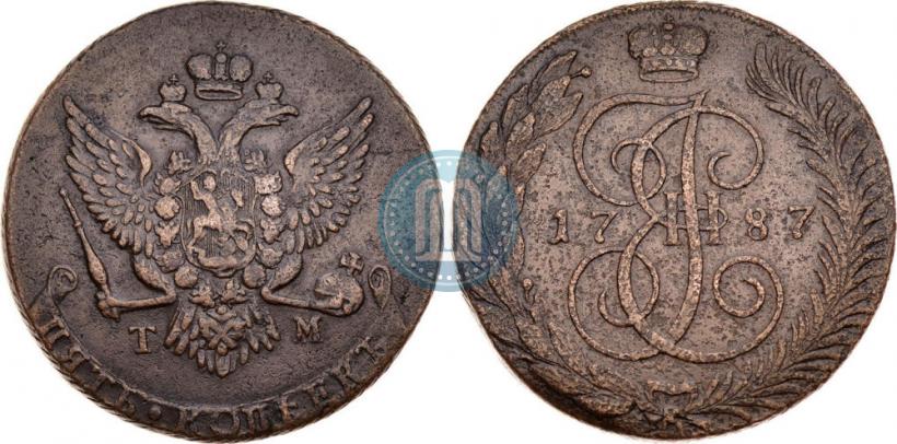 Фото 5 копеек 1787 года ТМ 