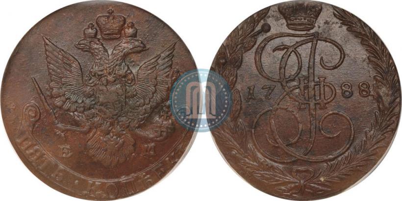 Фото 5 копеек 1788 года ЕМ 