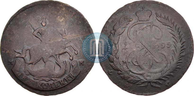 Фото 2 копейки 1795 года ММ 