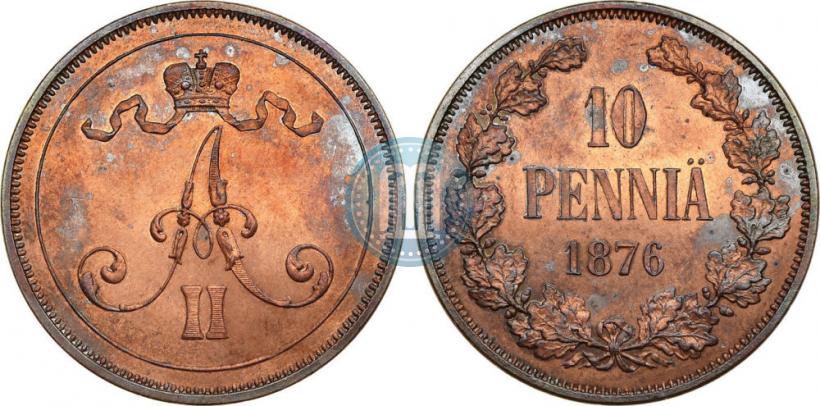 Фото 10 пенни 1876 года  