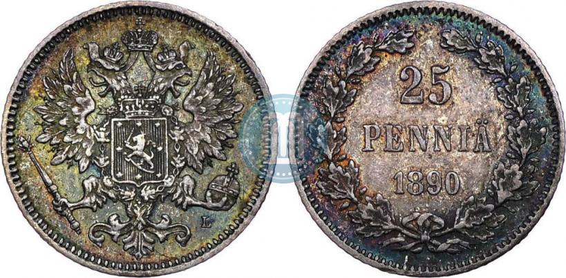 Picture 25 pennia 1890 year L 