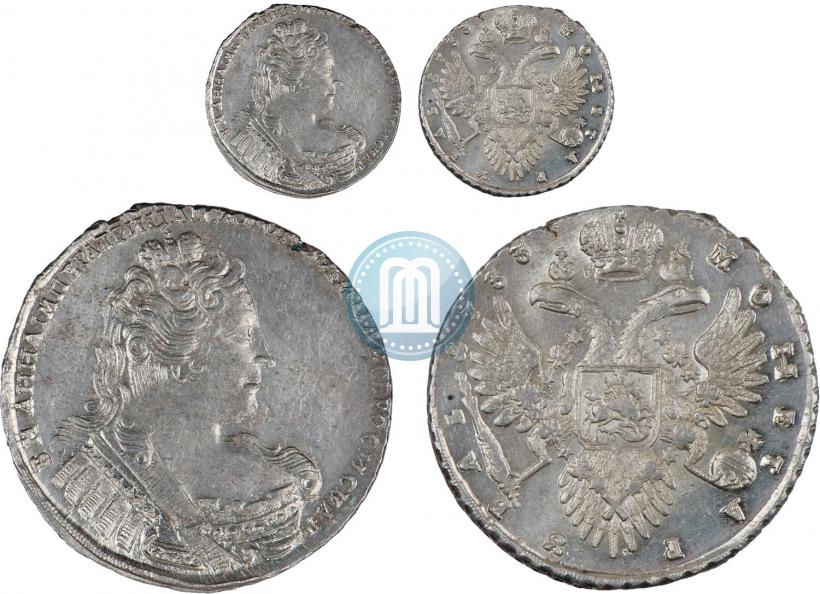Фото 1 рубль 1733 года  