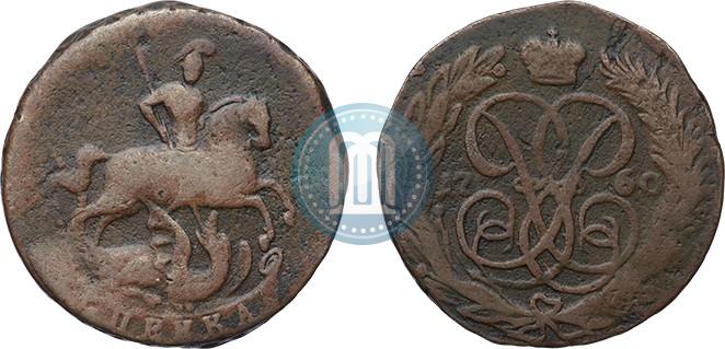 Picture 1 kopeck 1760 year  