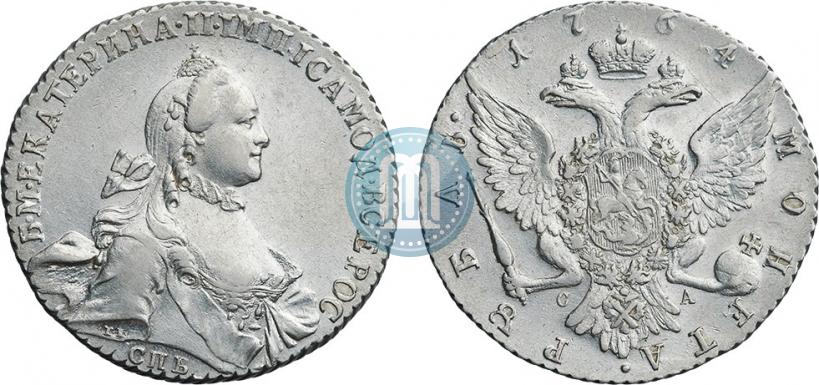 Фото 1 рубль 1764 года СПБ-СА 