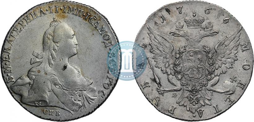 Фото 1 рубль 1766 года СПБ-ЯI 