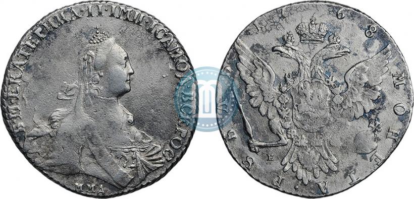 Фото 1 рубль 1768 года ММД-EI 