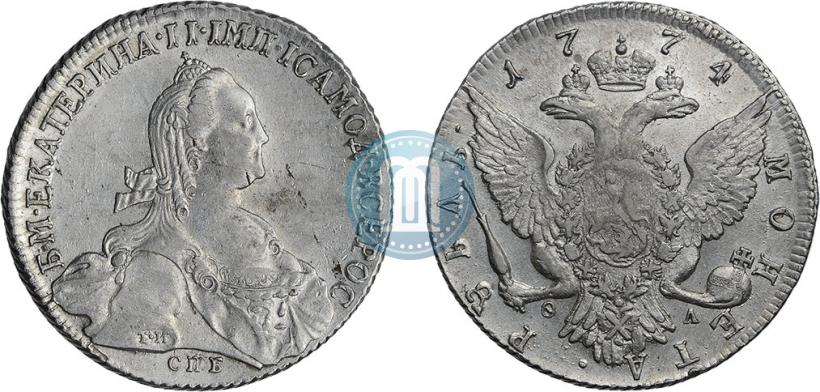 Picture 1 rouble 1774 year СПБ-ФЛ 