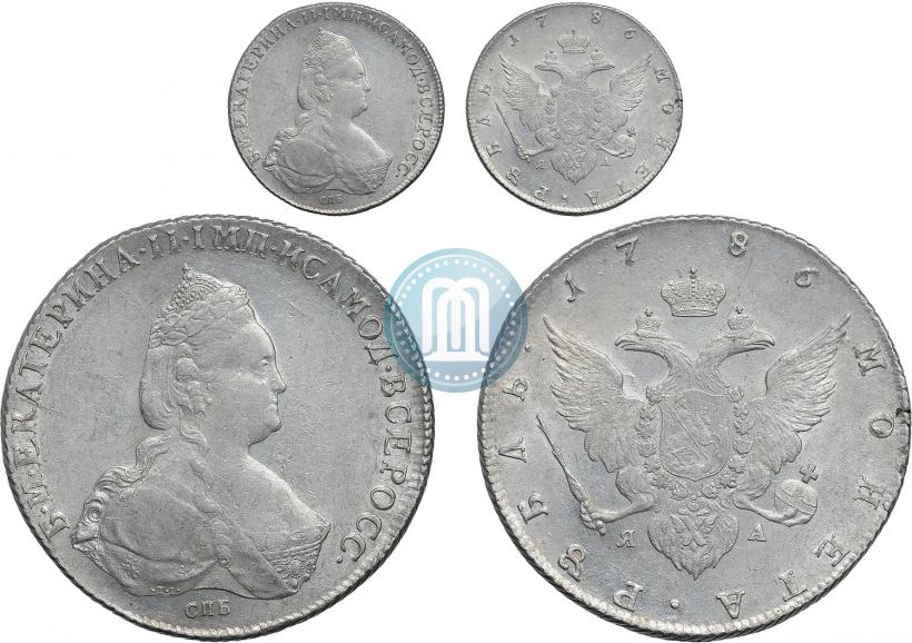 Picture 1 rouble 1786 year СПБ-ЯА 