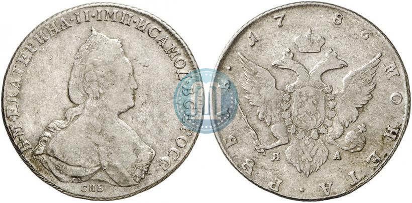 Picture 1 rouble 1786 year СПБ-ЯА 
