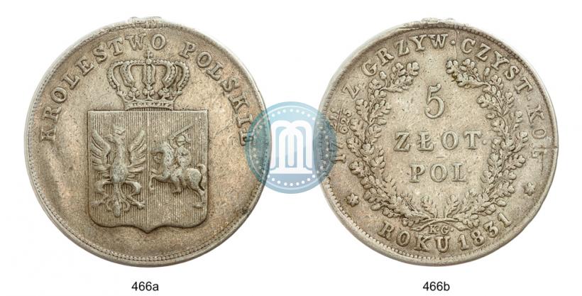 Picture 5 złotych 1831 year KG "Polish uprising"