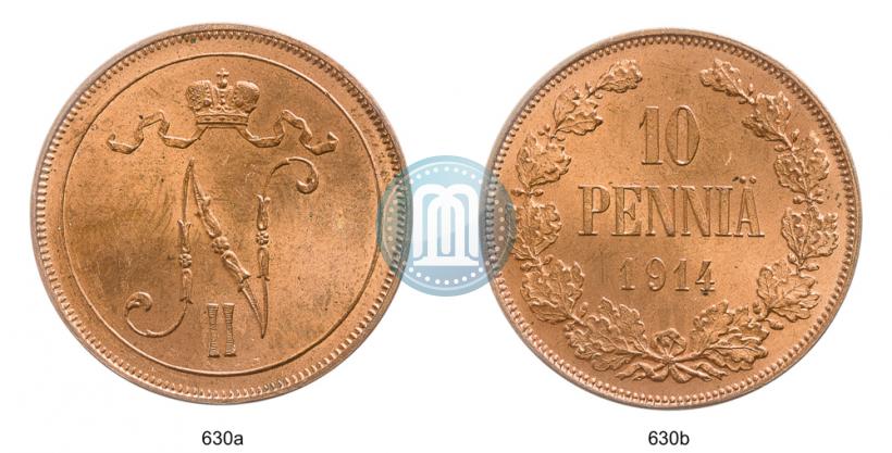 Picture 10 pennia 1914 year  