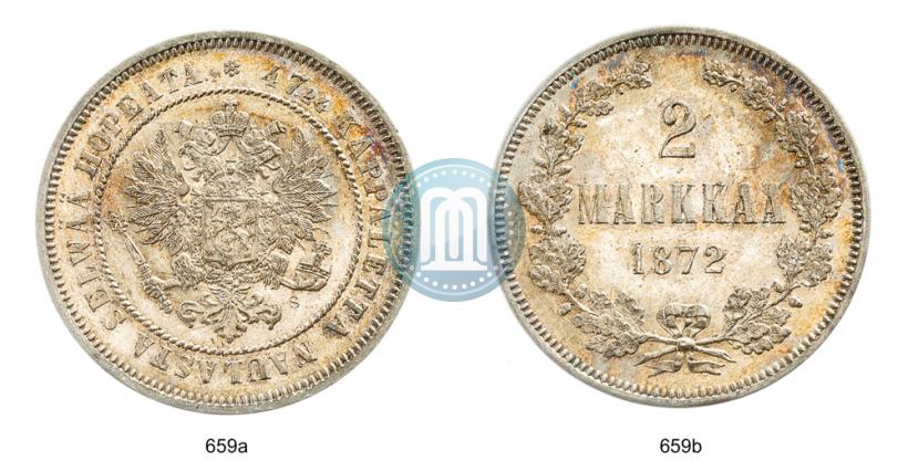 Picture 2 markkaa 1872 year S 