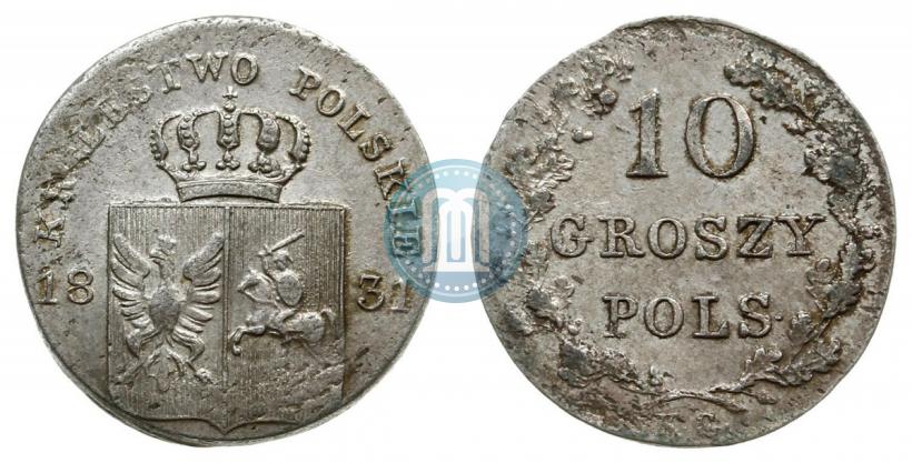 Picture 10 groszy 1831 year KG "Polish uprising"