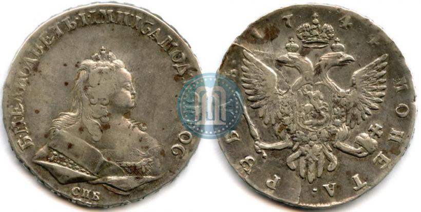 Picture 1 rouble 1744 year СПБ 