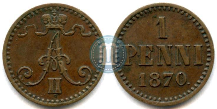 Фото 1 пенни 1870 года  