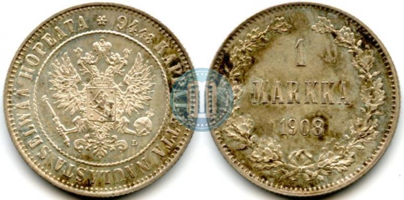 Picture 1 markka 1908 year L 