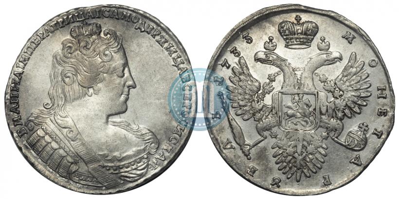 Фото 1 рубль 1733 года  