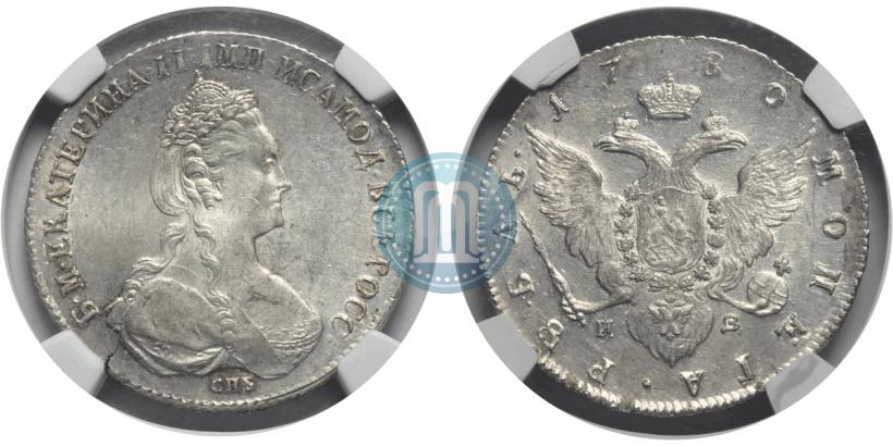 Фото 1 рубль 1780 года СПБ-ИЗ 