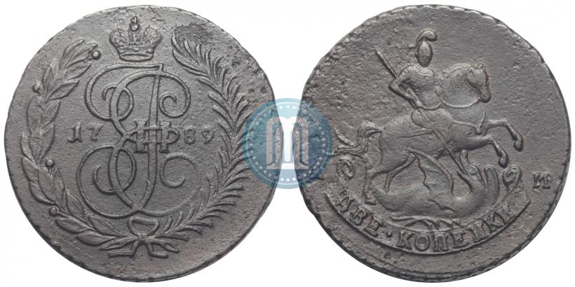 Picture 2 kopecks 1789 year АМ 