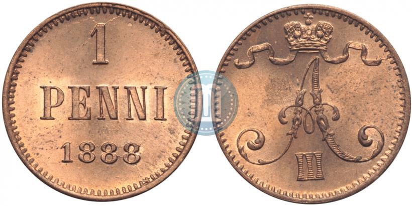 Фото 1 пенни 1888 года  