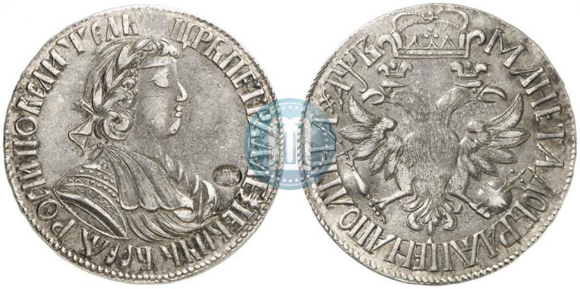 Фото Полтина 1702 года  "С лентой у венка"