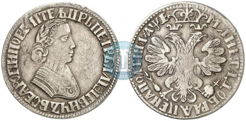 Фото Полтина 1705 года  "Портрет работы Ф. Алексеева"