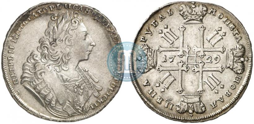 Фото 1 рубль 1729 года  "Тип 1729"