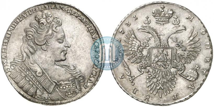 Picture 1 rouble 1731 year  