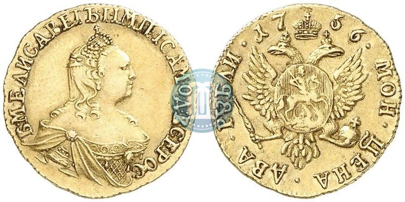 Фото 2 рубля 1756 года  