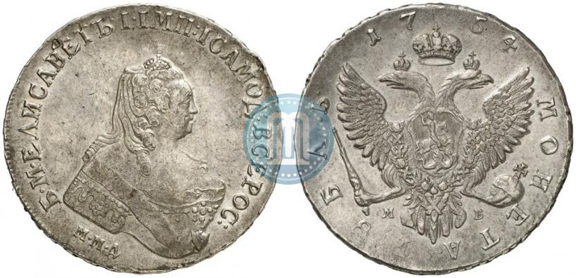 Picture 1 rouble 1754 year ММД-МБ 