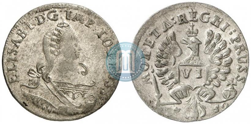 Picture 6 groszy 1759 year  