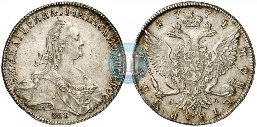 Picture 1 rouble 1774 year СПБ-ФЛ 