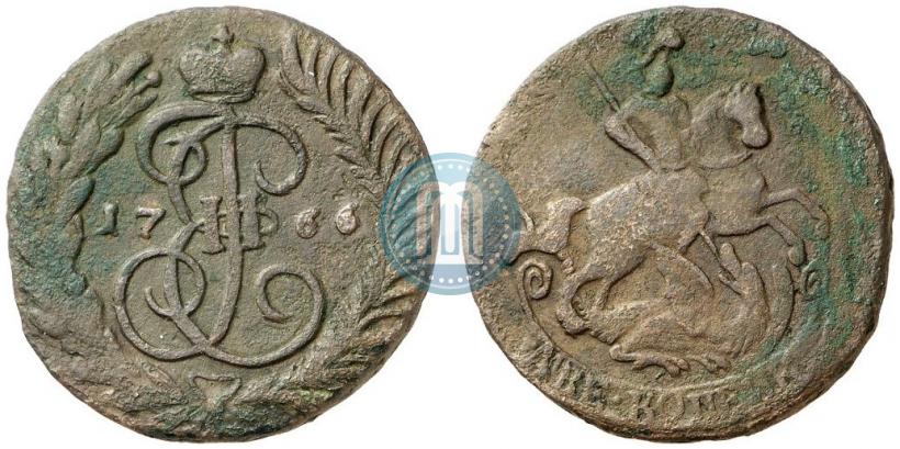 Фото 2 копейки 1766 года  