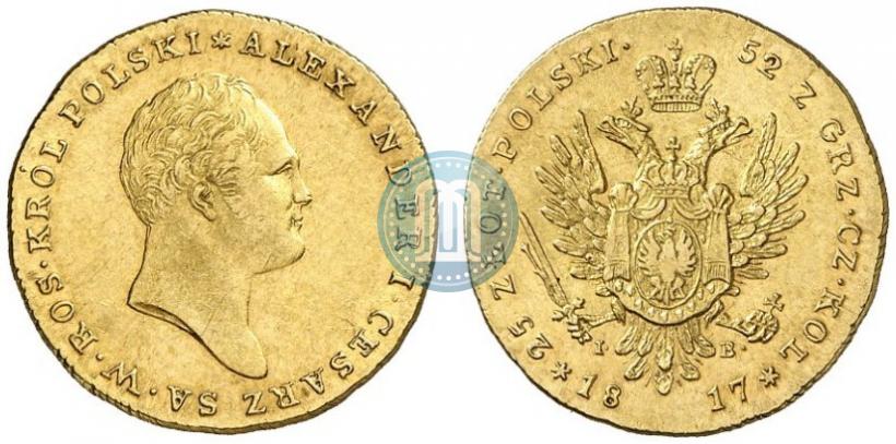 Picture 25 złotych 1817 year IB 