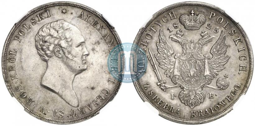 Picture 10 złotych 1825 year IB 