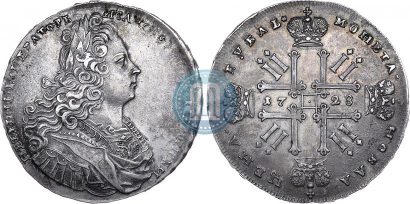 Picture 1 rouble 1728 year  "Type of 1727"