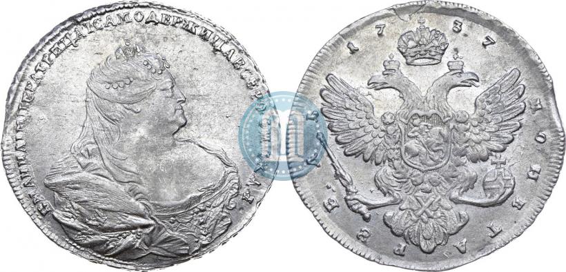 Picture 1 rouble 1737 year  "Moscow type"