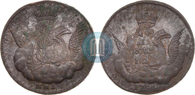 Picture 1 kopeck 1756 year ММД 