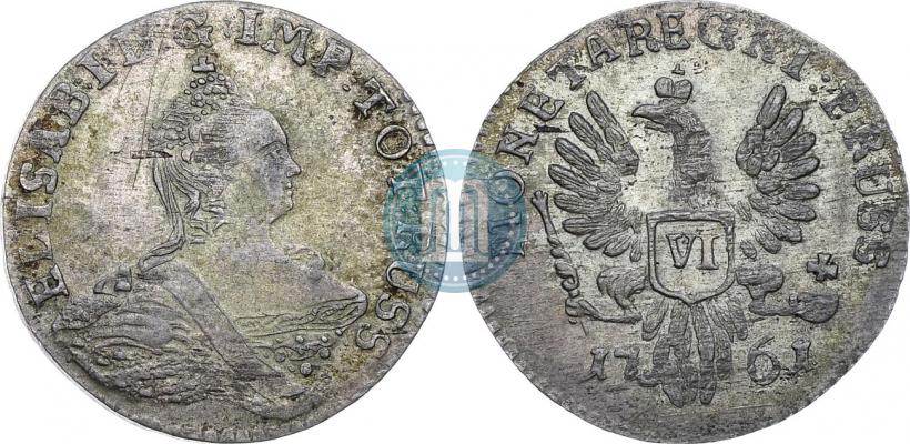 Picture 6 groszy 1761 year  