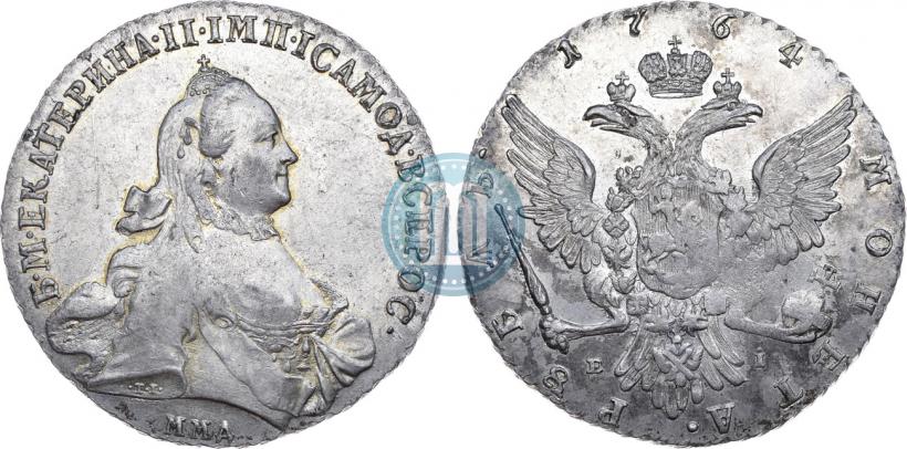 Picture 1 rouble 1764 year ММД-EI 
