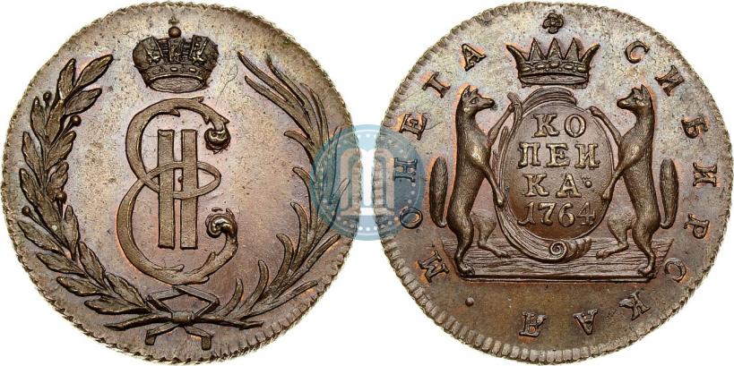 Фото 1 копейка 1764 года  