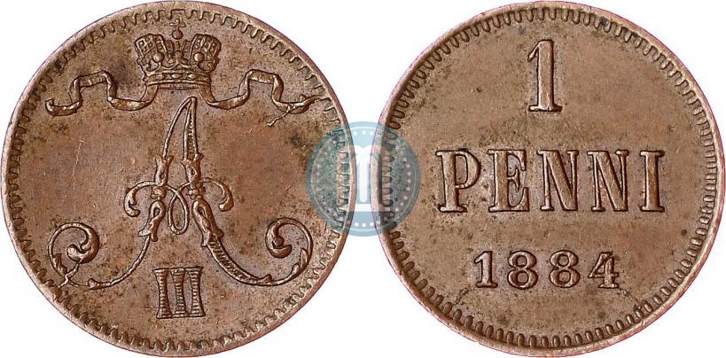 Фото 1 пенни 1884 года  