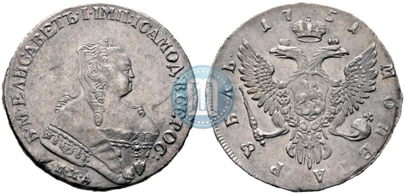 Picture 1 rouble 1751 year ММД 