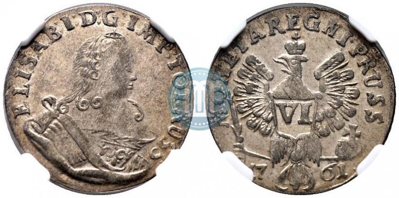 Picture 6 groszy 1761 year  