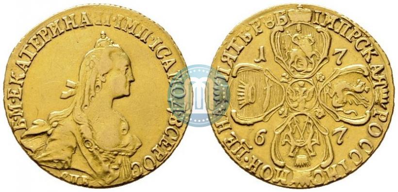 Picture 5 roubles 1767 year СПБ 