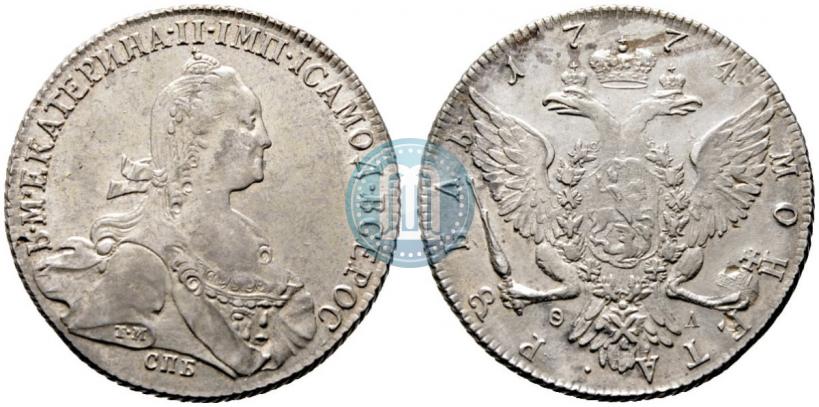 Фото 1 рубль 1774 года СПБ-ФЛ 