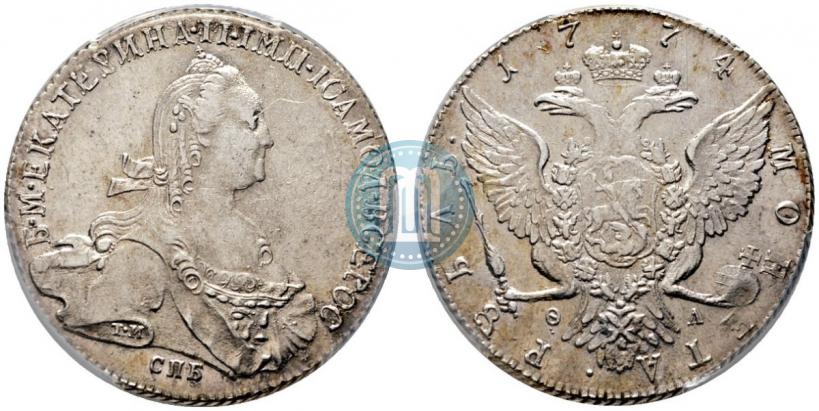 Фото 1 рубль 1774 года СПБ-ФЛ 