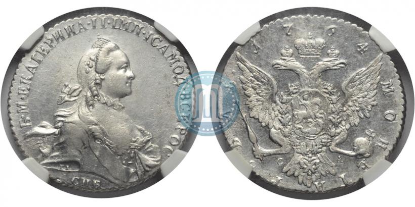 Picture 1 rouble 1764 year СПБ-СА 