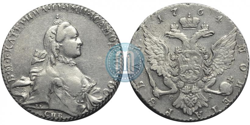 Picture 1 rouble 1764 year СПБ-СА 