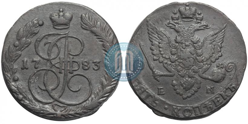 Фото 5 копеек 1783 года ЕМ 